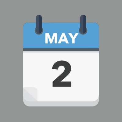 Calendar icon showing 2nd May
