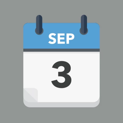 Calendar icon showing 3rd September
