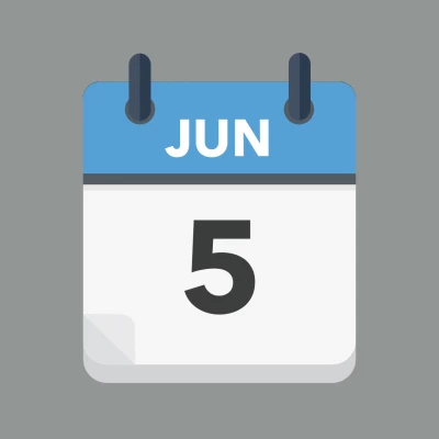 Calendar icon showing 5th June