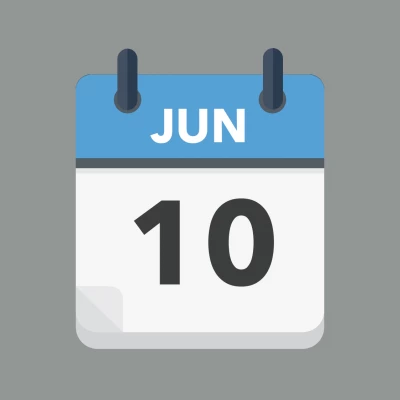 Calendar icon showing 10th June