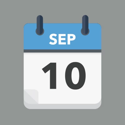 Calendar icon showing 10th September