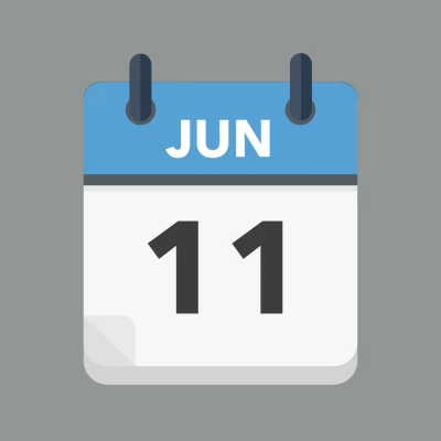 Calendar icon showing 11th June