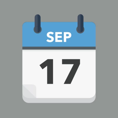 Calendar icon showing 17th September