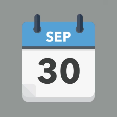 Calendar icon showing 30th September